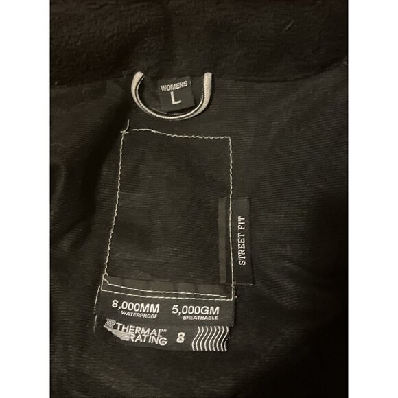 686 Manual Heather Iris Striped Insulated Hooded Zip Ski Snowboard Jacket - Picture 7 of 16